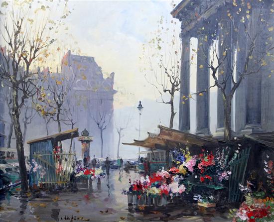 § Constantin Kluge (1912–2003) Flower sellers, Paris 23 x 28in., Provenance: Formerly in the collection of Cecil Rochfort DOyly John